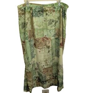 Worthington Woman Maxi Skirt Side Slits Fairy Cottagecore Boho Size 18W